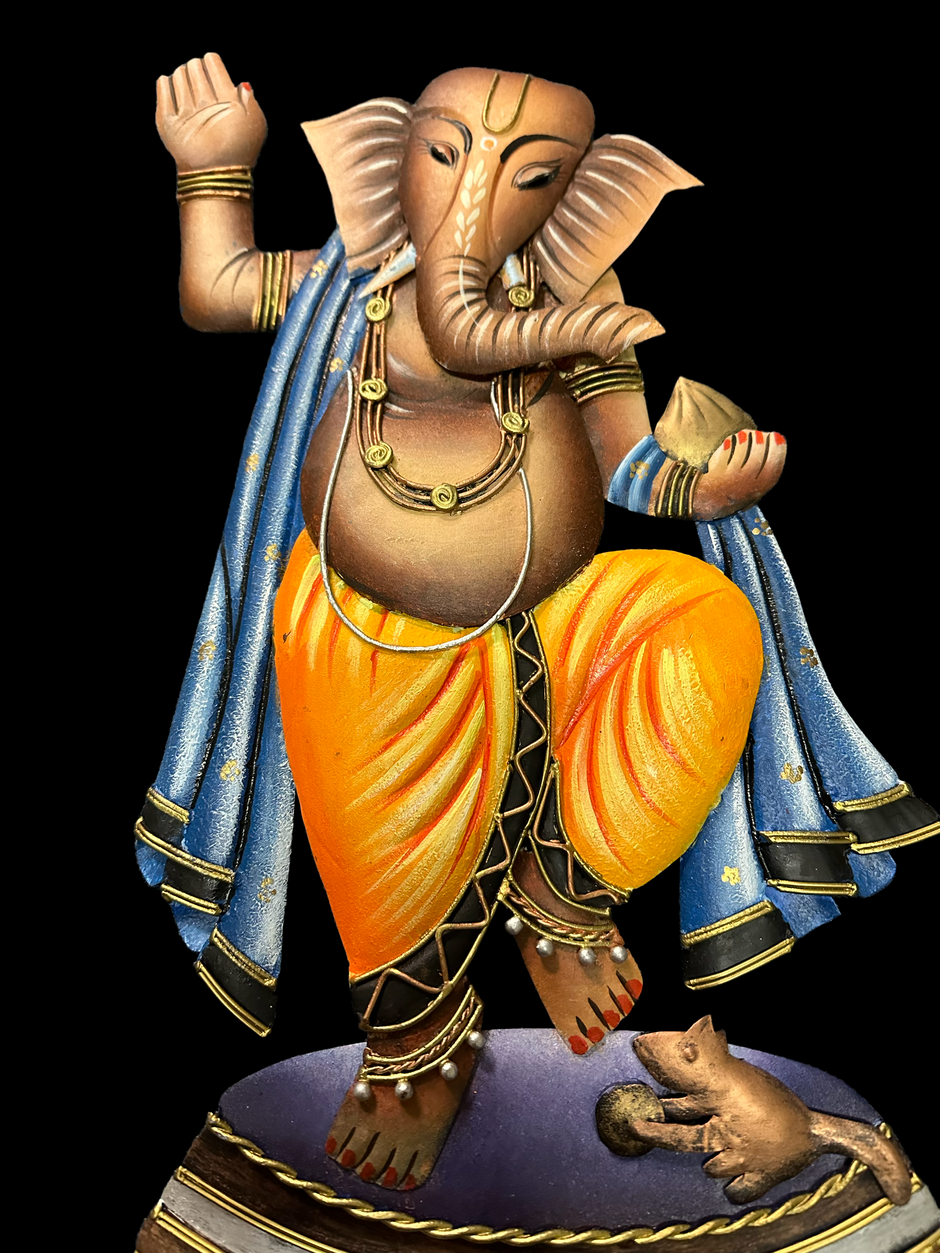 Lord Ganesha Metal Wall Hanging / Ruchi
