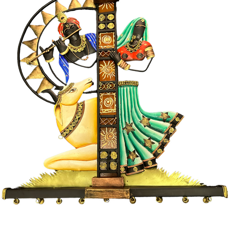 Metal Wall Hanging Decor Of Radha Krishna / Ruchi