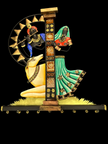 Metal Wall Hanging Decor Of Radha Krishna / Ruchi