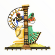 Metal Wall Hanging Decor Of Radha Krishna / Ruchi