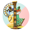 Metal Wall Hanging Decor Of Radha Krishna / Ruchi