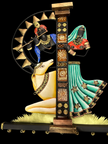 Metal Wall Hanging Decor Of Radha Krishna / Ruchi