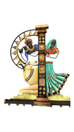 Metal Wall Hanging Decor Of Radha Krishna / Ruchi