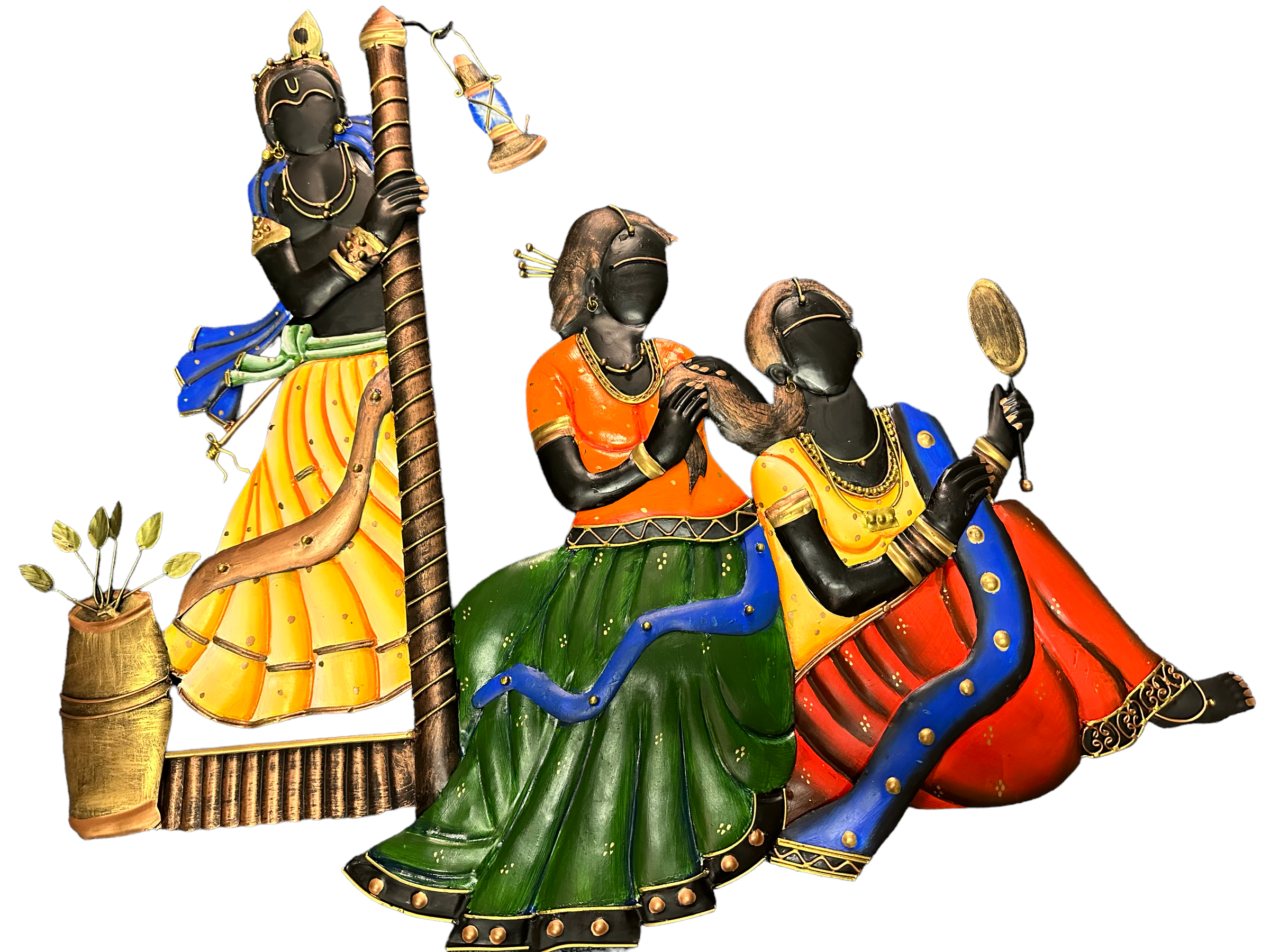 Metal Wall Decor Of Krishna And Radha / Ruchi
