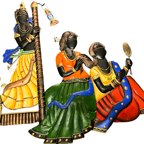 Metal Wall Decor Of Krishna And Radha / Ruchi