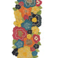 Multicolor Beaded Fabric Table Runner / Ruchi