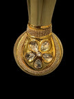 1 Pc Antique Gold Painted Ceramic Flower Vase / Ruchi