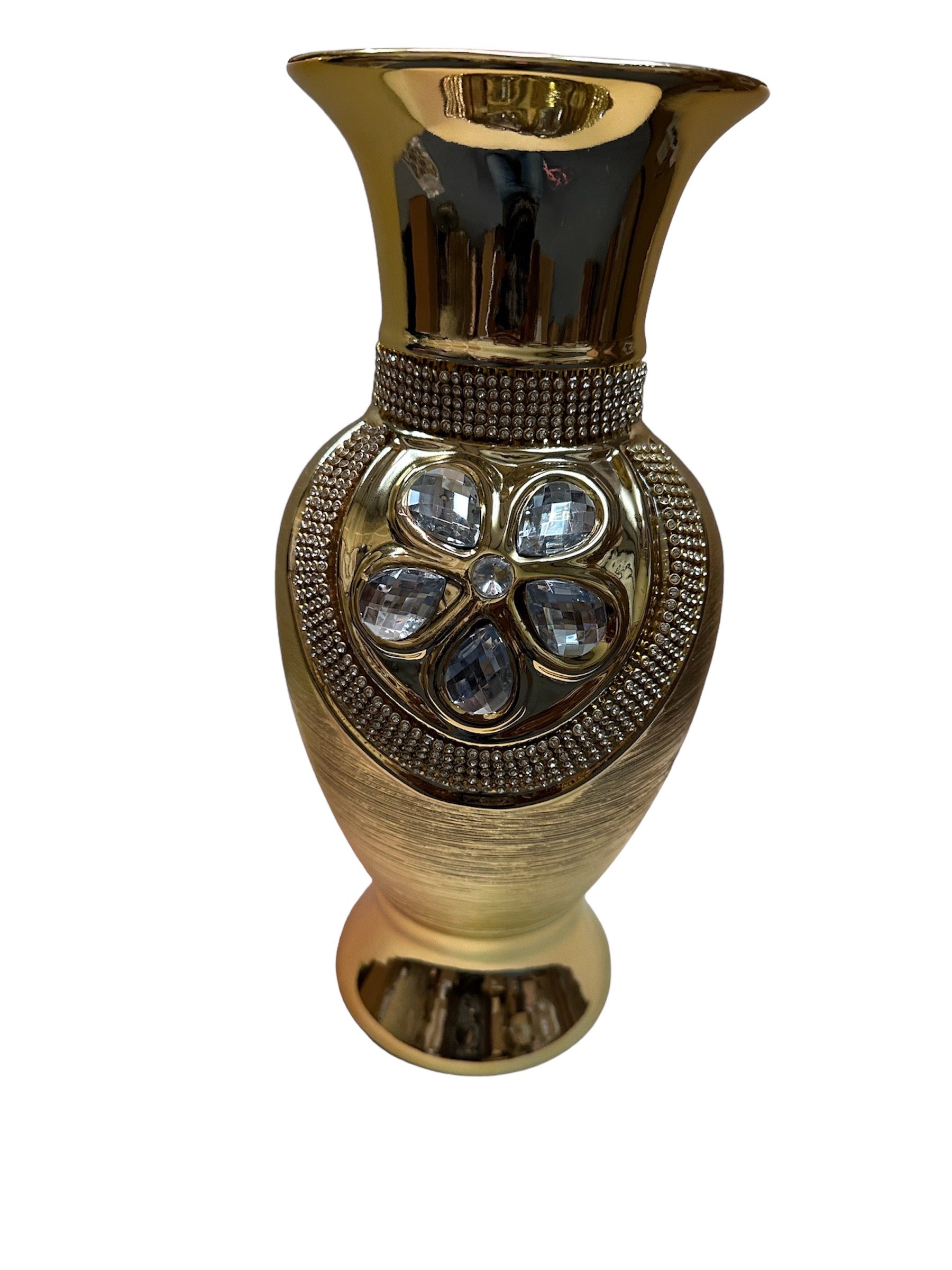 Exquisite Gold Ceramic Tabletop Vase / Ruchi