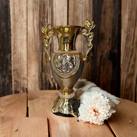 Antique Gold Trophy Flower Vase / Ruchi