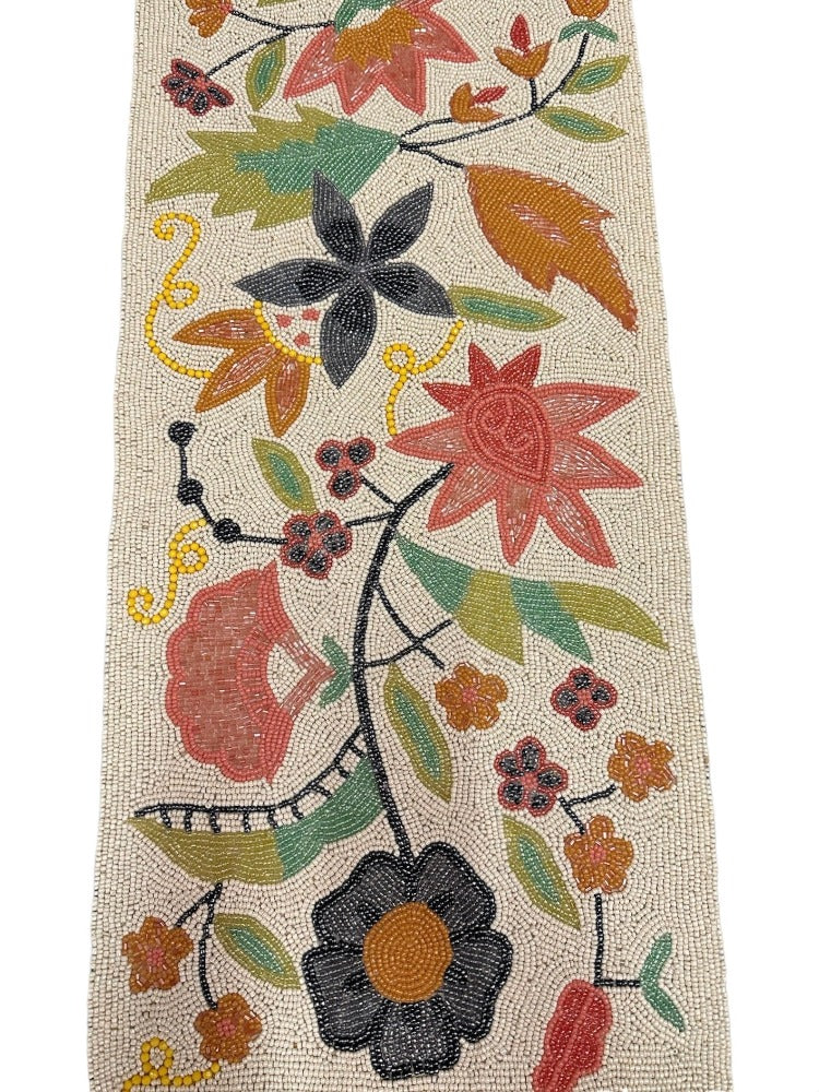 Multicolor Floral Beaded Table Runner / Ruchi