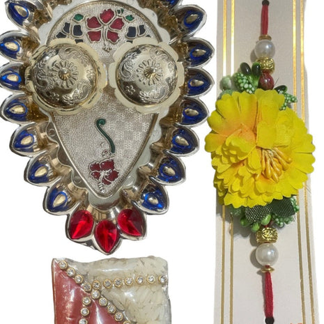 Flower Design Rakhi Thali Set / Ruchi