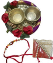 Rakhi Thali Decoration Set With Dual Bowls / Ruchi