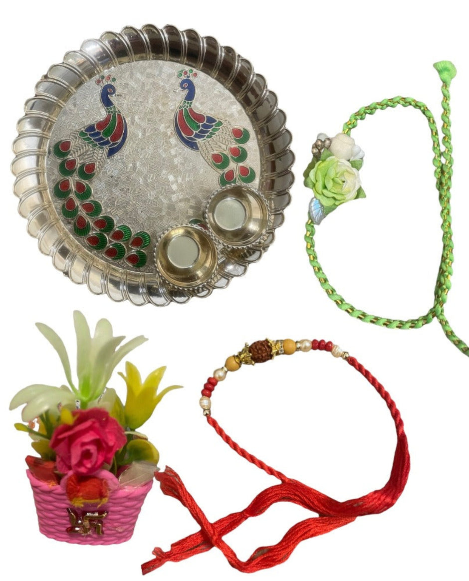 Raksha Bandhan Metal Thali Set / Ruchi