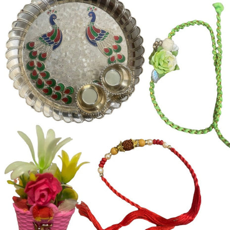 Raksha Bandhan Metal Thali Set / Ruchi