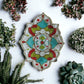 Decorative Swirl Design Mandala Embroidered Beaded Placemat / Ruchi