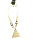 White Coral Beaded Necklace And Earrings Set / Ruchi