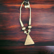 White Coral Beaded Necklace And Earrings Set / Ruchi