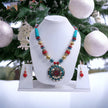Vibrant Round Wooden Beaded Necklace Set / Ruchi