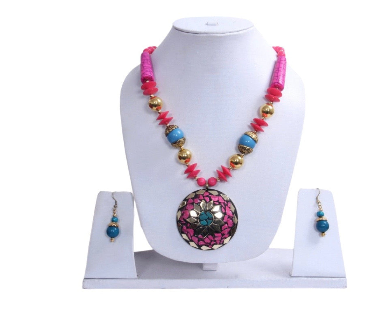 Colorful Stone Beaded Necklace Set / Ruchi