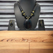 Wooden Pendant Beaded Necklace And Earrings Set / Ruchi