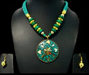 Traditional Wooden Beaded Necklace And Earrings Set / Ruchi
