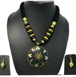 Round Stone Wooden Beaded Necklace Set / Ruchi