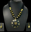 Round Stone Wooden Beaded Necklace Set / Ruchi