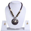 Round Stone Wooden Beaded Necklace Set / Ruchi
