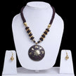 Round Stone Wooden Beaded Necklace Set / Ruchi