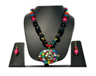 Multicolored Stone Wooden Beaded Necklace Set / Ruchi