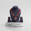 Beguiling Red-Gold Beaded Necklace Set / Ruchi