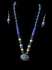 Elegant Beaded Necklace And Hoop Earrings Set / Ruchi