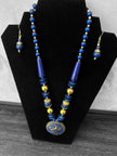 Elegant Beaded Necklace And Hoop Earrings Set / Ruchi