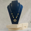 Modern Beaded Necklace And Hoop Earrings Set / Ruchi