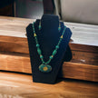 Floral Wooden Beaded Necklace And Earrings Set / Ruchi