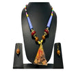 Wooden Multi-Colored Beaded Necklace Earrings Set / Ruchi