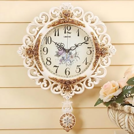Premium Ivory Pendulum Wall Clock / Ruchi