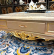 European Marble Top Coffee Table With Storage / Ruchi