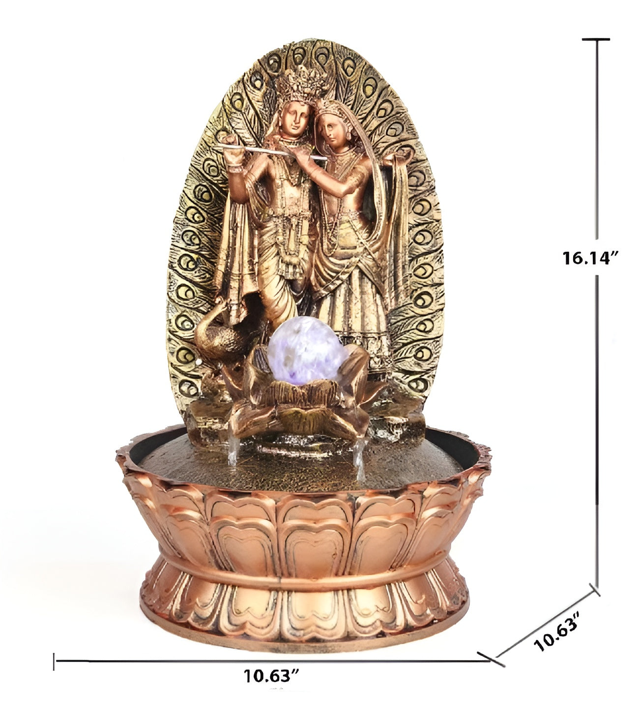Radha Krishna LED Water Fountain / Ruchi