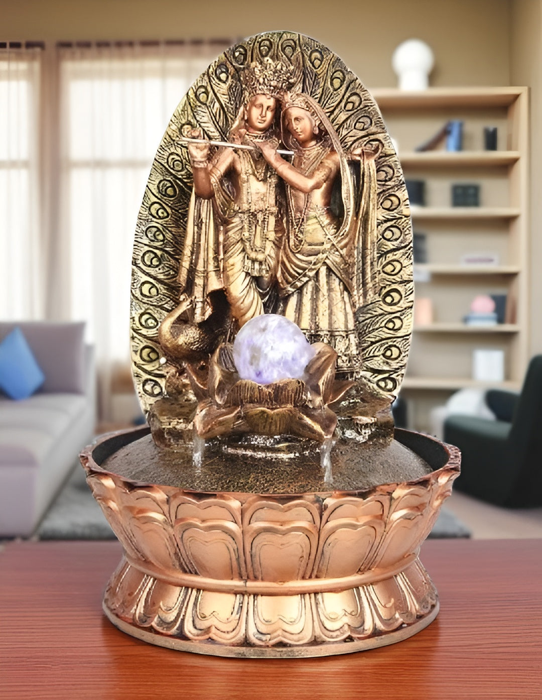 Radha Krishna LED Water Fountain / Ruchi