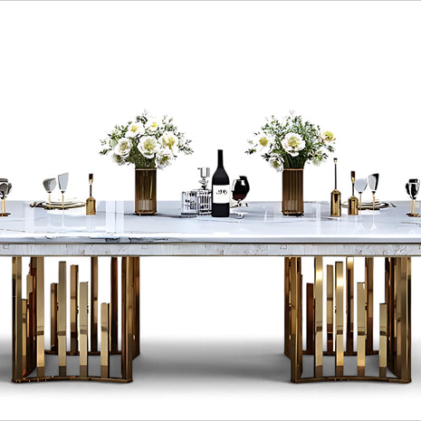 Rectangular Marble Dining Table Set / Ruchi
