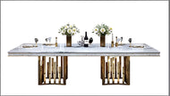 Rectangular Marble Dining Table Set / Ruchi