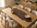 Red Stone Beaded Table Runner / Ruchi