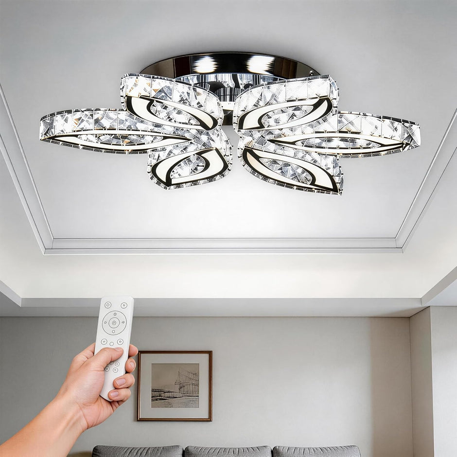Remote Control LED Crystal Ceiling Lamp Chandelier / Ruchi