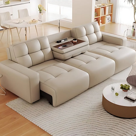 Remote Control Multifunctional Electric Extendable Leather Sofa Bed / Ruchi