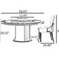 Round Wooden Dining Table Set With Lazy Susan / Ruchi