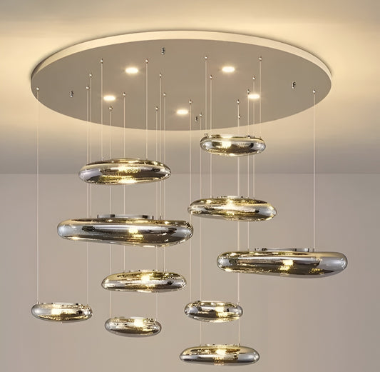 Round LED Chandelier For Dining Room / Ruchi