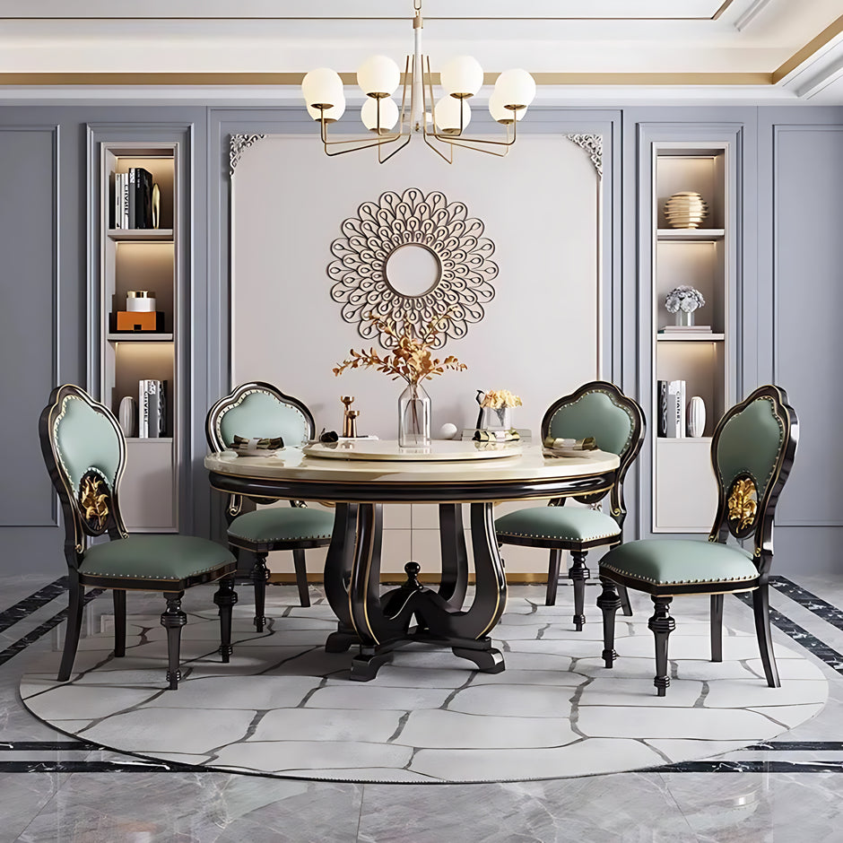 Round Marble Dining Table Set / Ruchi