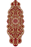 Royal Crimson & Gold Beaded Table Runner / Ruchi