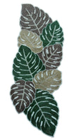 Multicolored Pearled Leaves Table Runner / Ruchi